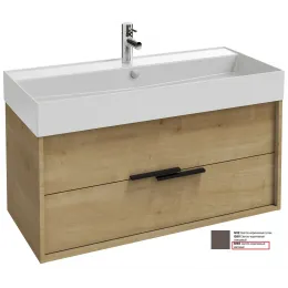 Модуль под раковину Vivienne 99,9х45,2х45,2 см, 2 ящика, корпус арлингтонский дуб/ фасад светло-коричневый матовый EB1585-E70-M65 Jacob Delafon