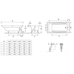 Чугунная ванна Repos 180х85 см, без антискользящего E2904-S-00 Jacob Delafon