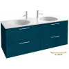 Модуль под раковину Odeon Rive Gauche 140х50,8х56,8 см, 4 ящика, сине-зеленый глянцевый, золотые ручки EB2526-R8-G1M Jacob Delafon