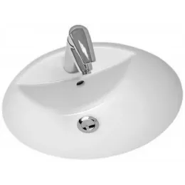 Встраиваемая снизу раковина Odeon 52х45 см, с отверстием перелива, санфарфор, с отв. под смеситель E1357-00 Jacob Delafon