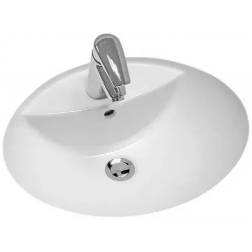 Встраиваемая снизу раковина Odeon 52х45 см, с отверстием перелива, санфарфор, с отв. под смеситель E1357-00 Jacob Delafon