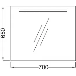 Зеркало 70х65 см, с подсветкой, с функцией анти-пар, с подсветкой, с подогревом EB1412-NF Jacob Delafon