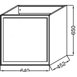 Модуль под раковину Rythmik pure 64х45,2х65 см, подсветка, 1 ящик, пепельный матовый EB1770-M77 Jacob Delafon