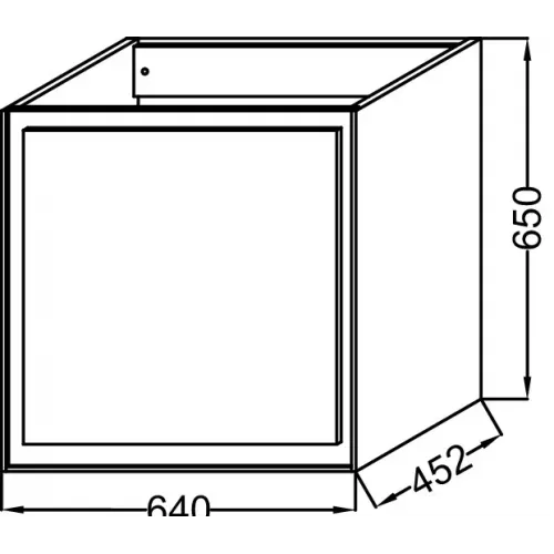 Модуль под раковину Rythmik pure 64х45,2х65 см, подсветка, 1 ящик, пепельный матовый EB1770-M77 Jacob Delafon