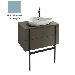 Модуль под раковину Nouvelle Vague 80х51х47 см, аквамарин матовый, 2 выдвижных ящика EB3039-M43 Jacob Delafon