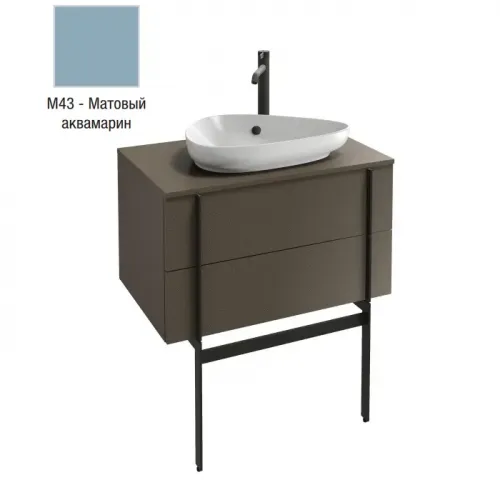 Модуль под раковину Nouvelle Vague 80х51х47 см, аквамарин матовый, 2 выдвижных ящика EB3039-M43 Jacob Delafon