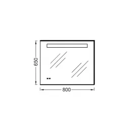 Зеркало 80х65 см, с подсветкой, с подогревом, с часами EB1160-NF Jacob Delafon