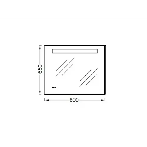 Зеркало 80х65 см, с подсветкой, с подогревом, с часами EB1160-NF Jacob Delafon