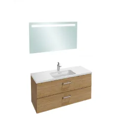 Комплект мебели для ванной Vox 120 см, ореховое дерево, подвесной монтаж, с подсветкой EB1418-NF+EXAB112-Z-00+EB2071-R1-E16 Jacob Delafon