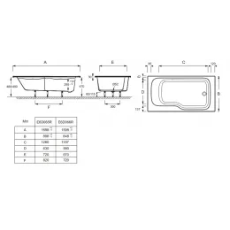 Акриловая ванна Bain-Douche Malice 170х90 см, правосторонняя E6D065R-00 Jacob Delafon