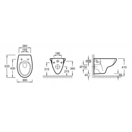 Комплект унитаза с инсталляцией Patio глубина унитаза 54см, клавиша хром глянец, с микролифтом, безободковый E21739RU-00 Jacob Delafon