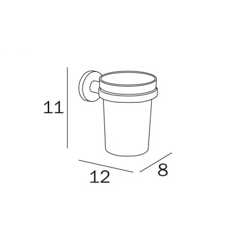 Стакан для щеток INDA ONE A2410ACR03