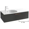 Модуль под раковину Odeon Rive Gauche 100х50,8х28,3 см, 1 ящик, серый антрацит, ручки хром EB2516-R5-N14 Jacob Delafon