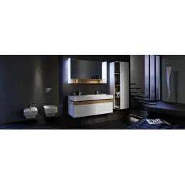 Модуль с раковиной Terrace 120 см, белая, два отверстия под смеситель, подвесной монтаж, система push-to-open EB1188-G1C+EXB9112-00 Jacob Delafon