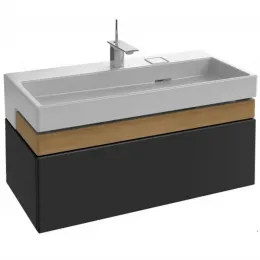 Модуль под раковину Terrace 100х48х38 см, черный матовый, верхний ящик из цельного дерева, система push-to-open EB1187-M61 Jacob Delafon