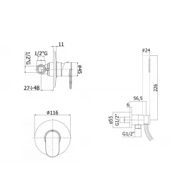 Комплект для душа Paffoni Candy KITCA010HCR