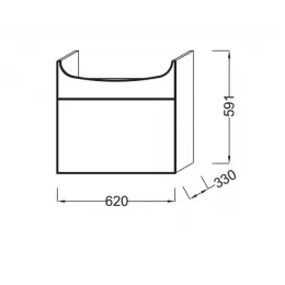 Модуль под раковину Odeon Up 62х33х59,1 см, белый блестящий EB880-J5 Jacob Delafon