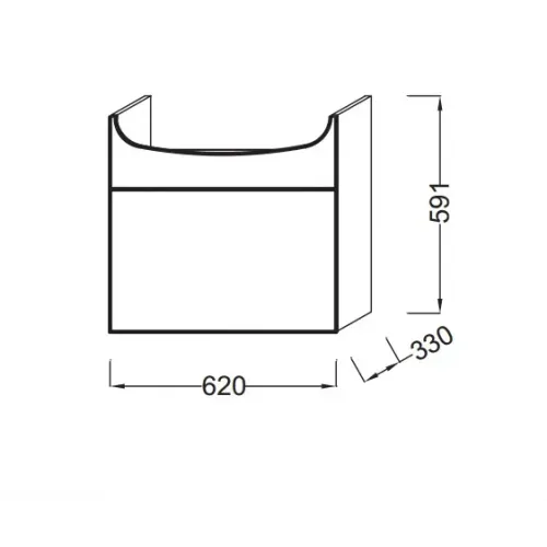 Модуль под раковину Odeon Up 62х33х59,1 см, белый блестящий EB880-J5 Jacob Delafon