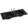 Встраиваемая сверху раковина Odeon Rive Gauche 121х51 см, матовый черный, стекло, с отв. под смеситель EB2565-DE2 Jacob Delafon