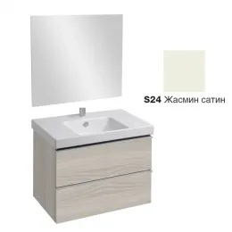 Комплект мебели для ванной Odeon Up 80 см, жасмин сатин, подвесной монтаж E4796-00+EB1098-NF+EB895-S24 Jacob Delafon