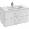Модуль под раковину Vox 80х46х45,2 см, белая блестящая, прямоуг. ручки, 2 ящика EB2078-R2-G1C Jacob Delafon