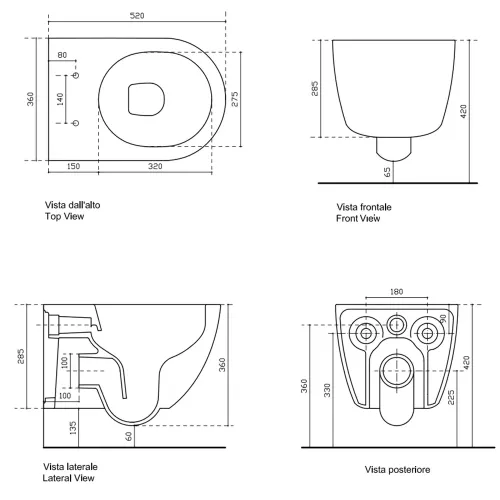 Унитаз подвесной GALASSIA DREAM 7334GM