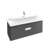 Модуль с раковиной Reve 120 см, серый антрацит лак, 2 ящика. с 1 отверстием под смеситель, подвесной монтаж E4800-00+EB1137-442 Jacob Delafon