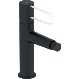 Смеситель для биде Odeon Rive Gauche белая ручка, чёрный цвет, с донным клапаном E21033-00-BL Jacob Delafon