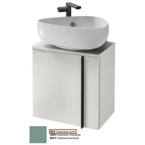 Модуль под раковину Nouvelle Vague 45х30х46,8 см, шарниры слева, 1 полка, оливковый сатин EB3045G-S54 Jacob Delafon