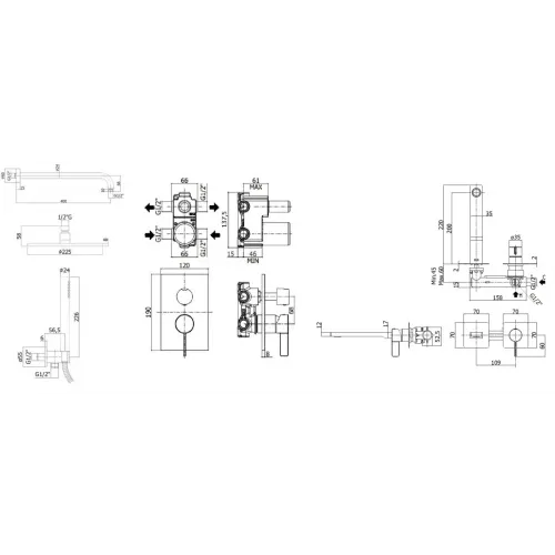 Комплект для душа Paffoni Rock KITRO018RCR105