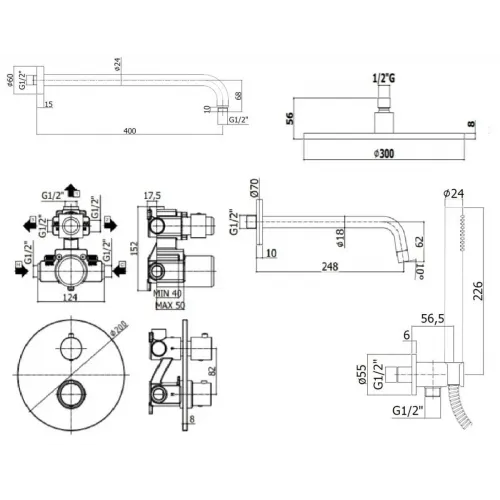 Комплект для ванны PAFFONI Light KITLIQ019NO046KING