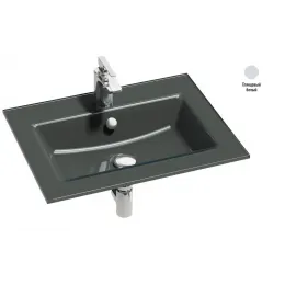 Модуль с раковиной Vox 60 см, матовый аквамарин, 2 ящика, без столешницы, изогнутая ручка, подвесной монтаж EB2105-DD1+EB2080-R1-M43 Jacob Delafon