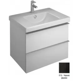 Модуль под раковину Odeon Up 67х48,5х53 см, 2 ящика, черное дерево EB890-E15 Jacob Delafon