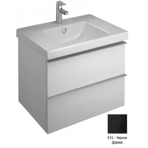 Модуль под раковину Odeon Up 67х48,5х53 см, 2 ящика, черное дерево EB890-E15 Jacob Delafon