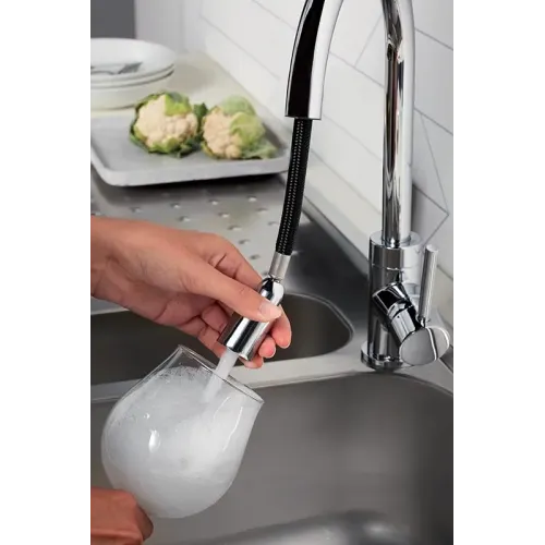 Смеситель для кухни с выдвижной лейкой Edouard поворотный излив E23308-CP Jacob Delafon