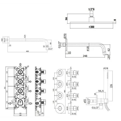 Комплект для ванны PAFFONI Modular Box KITMB019NO046KING