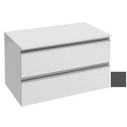 Тумба для ванной Vox серый антрацит блестящий, 2 выдвижных ящика, подвесной монтаж 80х45,6 см EB2061-RA-442 Jacob Delafon