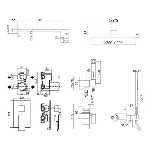 Комплект смесителей PAFFONI Elle KITZEL018NO/M
