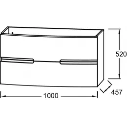 Модуль под раковину Nona 100х45,7х52 см, серый титан EB1889RU-N21 Jacob Delafon