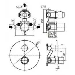 Смеситель для душа Paffoni Light LIQ013NO