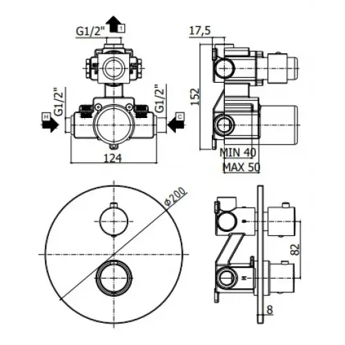 Смеситель для душа Paffoni Light LIQ013NO