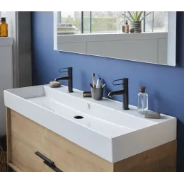 Подвесная раковина Vivienne 120х46,6х12 см, 1 чаша, матовая, санфарфор, двойная EXBK112-BCM Jacob Delafon