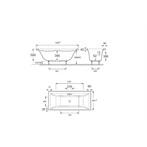 Акриловая ванна Evok 180х80 см E60269RU-00 Jacob Delafon