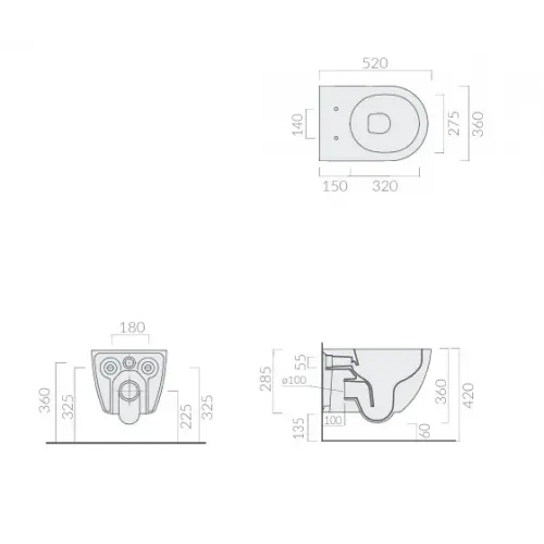 Унитаз подвесной Galassia DREAM 7334SA