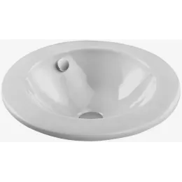 Накладная раковина Ronde 47х47х12 см, c заглушкой для переливного отверстия, санфарфор E1183-00 Jacob Delafon