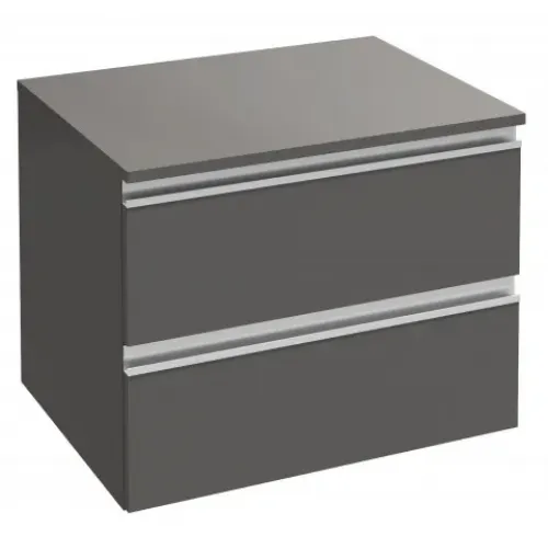 Тумба для ванной Vox серый антрацит глянцевый, подвесной монтаж 60х46 см EB2060-RA-442 Jacob Delafon