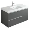 Модуль с раковиной Odeon Up 105 см, серый антрацит меламин, 2 выдвижных ящика, со столешницей, подвесной монтаж EB891-N14+E4731-00 Jacob Delafon