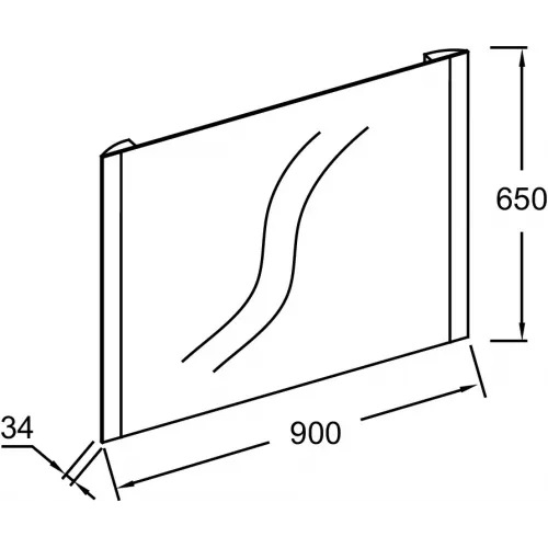 Зеркало 90х65 см, с подсветкой, с подогревом EB1473-NF Jacob Delafon