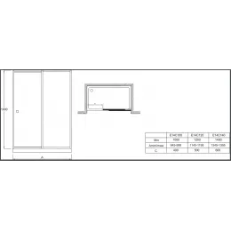 Душевая дверь Serenity 100х190 см, раздвижная, 6 мм E14C100-GA Jacob Delafon