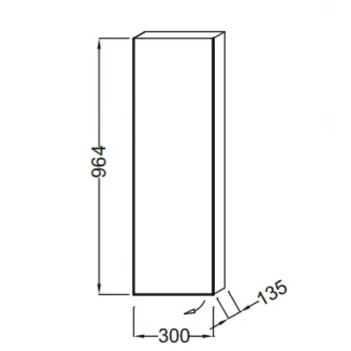 Комплект мебели для ванной Rythmik 100 см, арлингтонский дуб, +шкаф-колонна, выставочный образец, подвесной монтаж EB1304-E70+EXN112-Z-00+EB1058G-E70/У Jacob Delafon